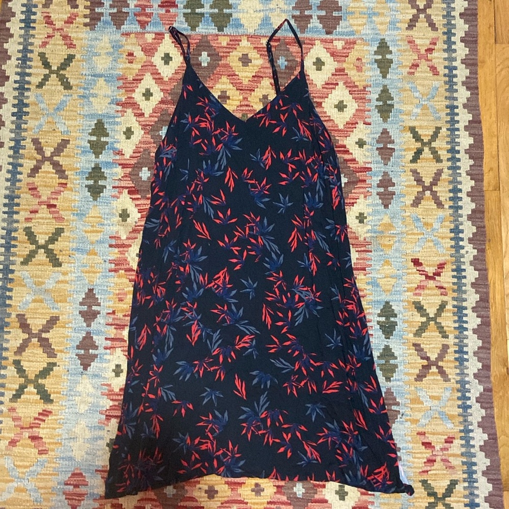 S/M mini slip dress with floral pattern